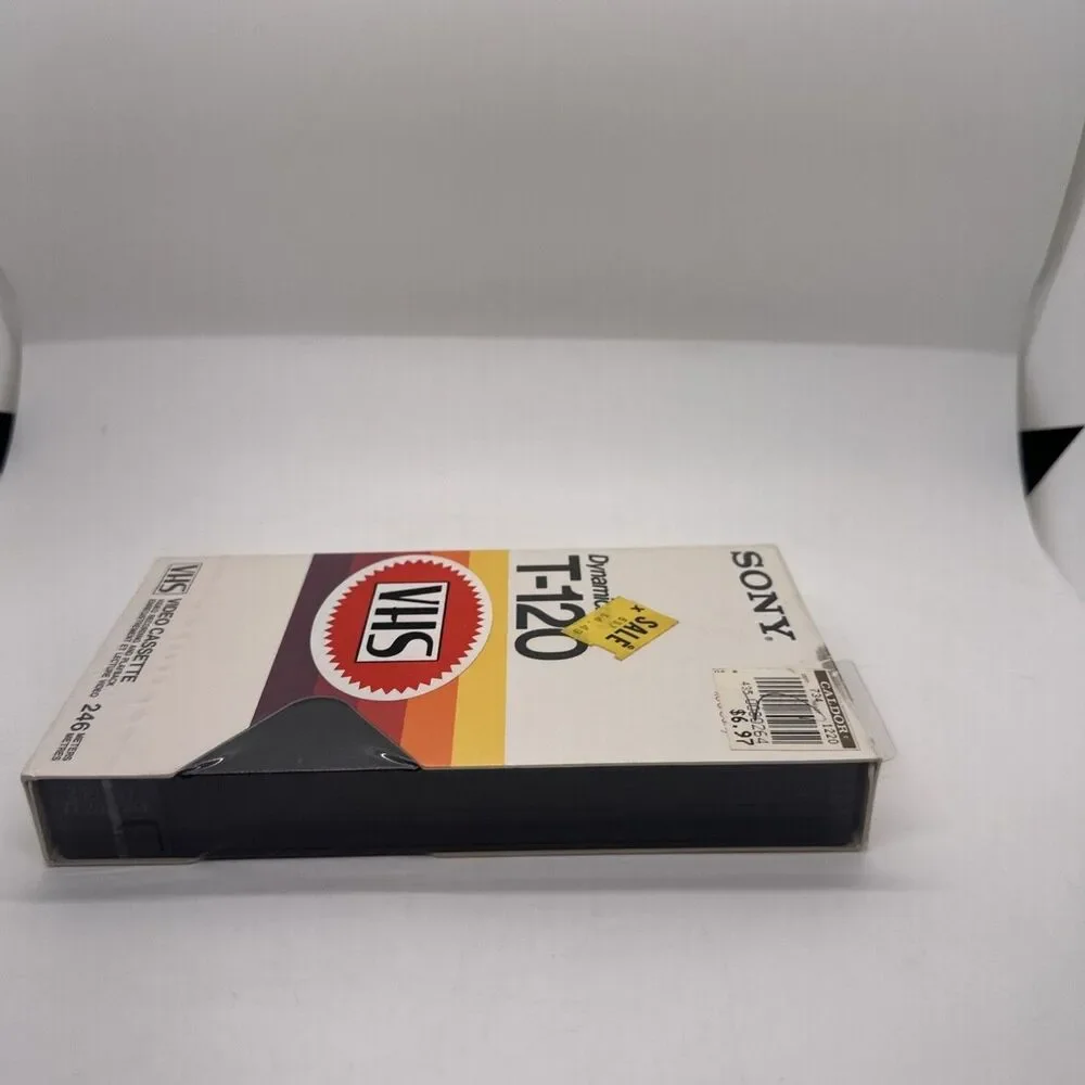 VHS Sony Dynamicron T-120 6 Hour Blank Tape Brand New Sealed Video Cassette